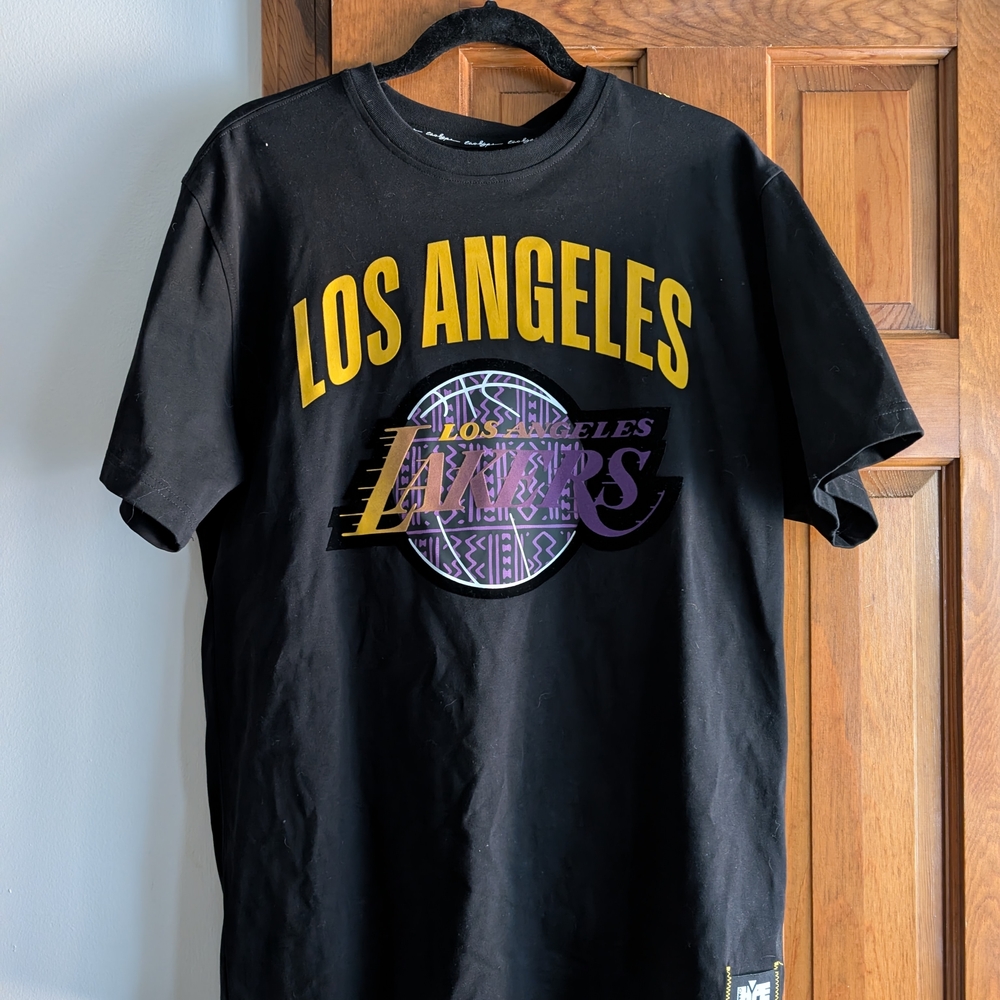 Hype Black Tee with Yellow Accents